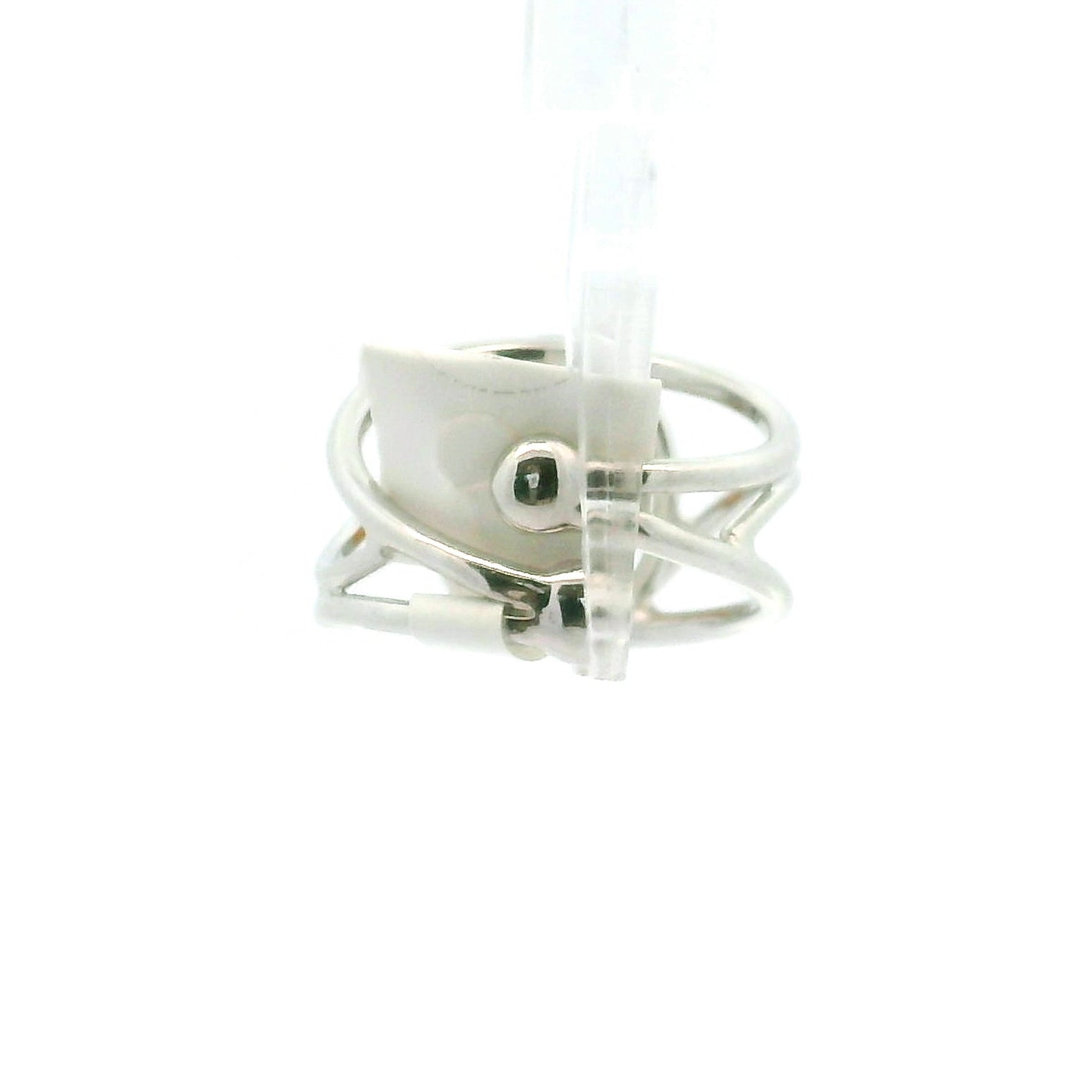 Baltic Amber Midi Cuff Ring .925 Silver for Manifesting Abundance, Optimism & Purification of Energy