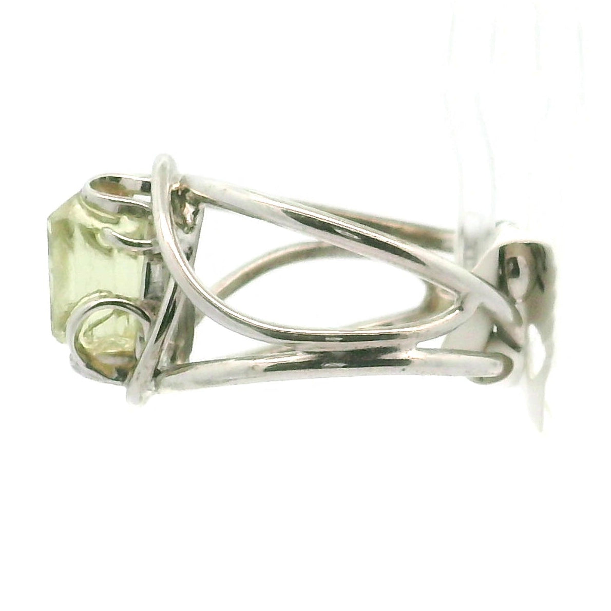 Golden Apatite Cuff Ring .925 Silver for Creation, Confidence and Manifestation