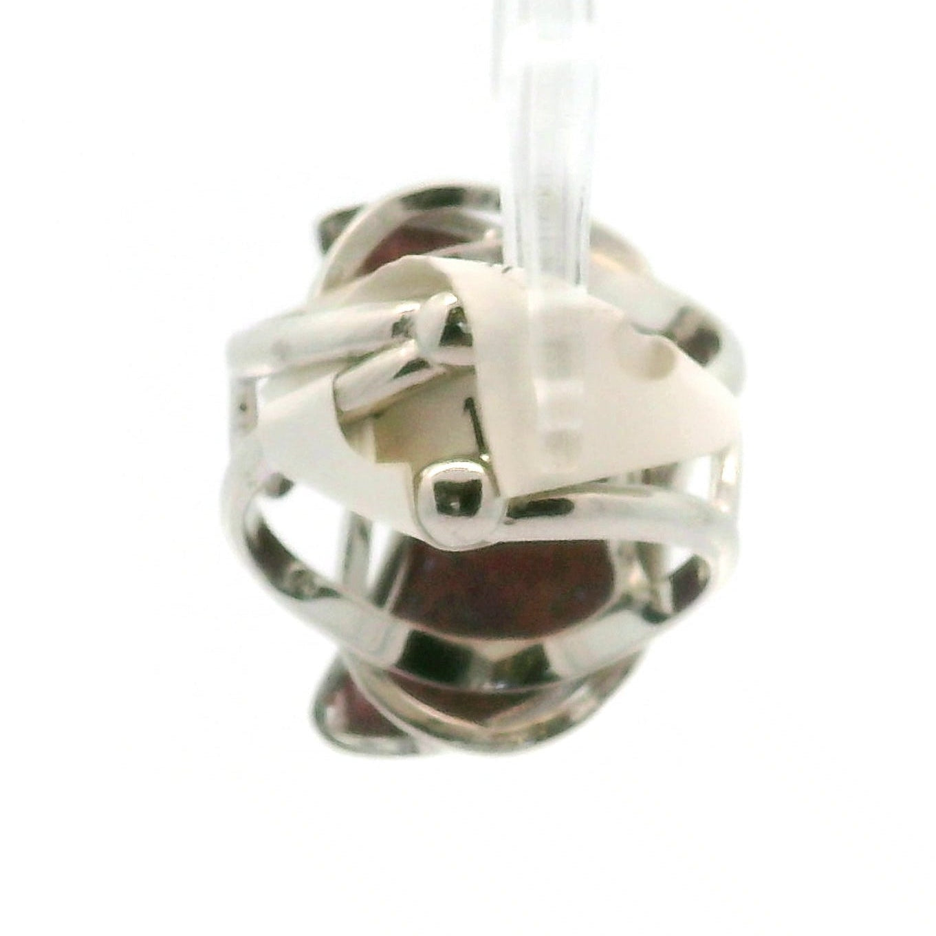Red Aventurine Moon Cuff Ring .925 Silver for Focus, Inspiration and Passion