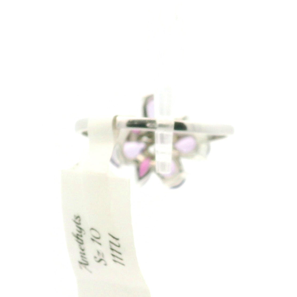 Amethyst Flower Ring .925 Silver for Enhancing your Intuitive Gifts
