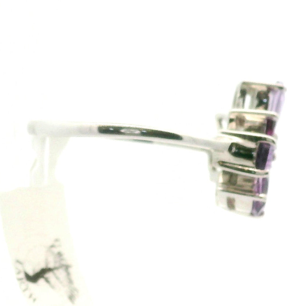 Amethyst Flower Ring .925 Silver for Enhancing your Intuitive Gifts