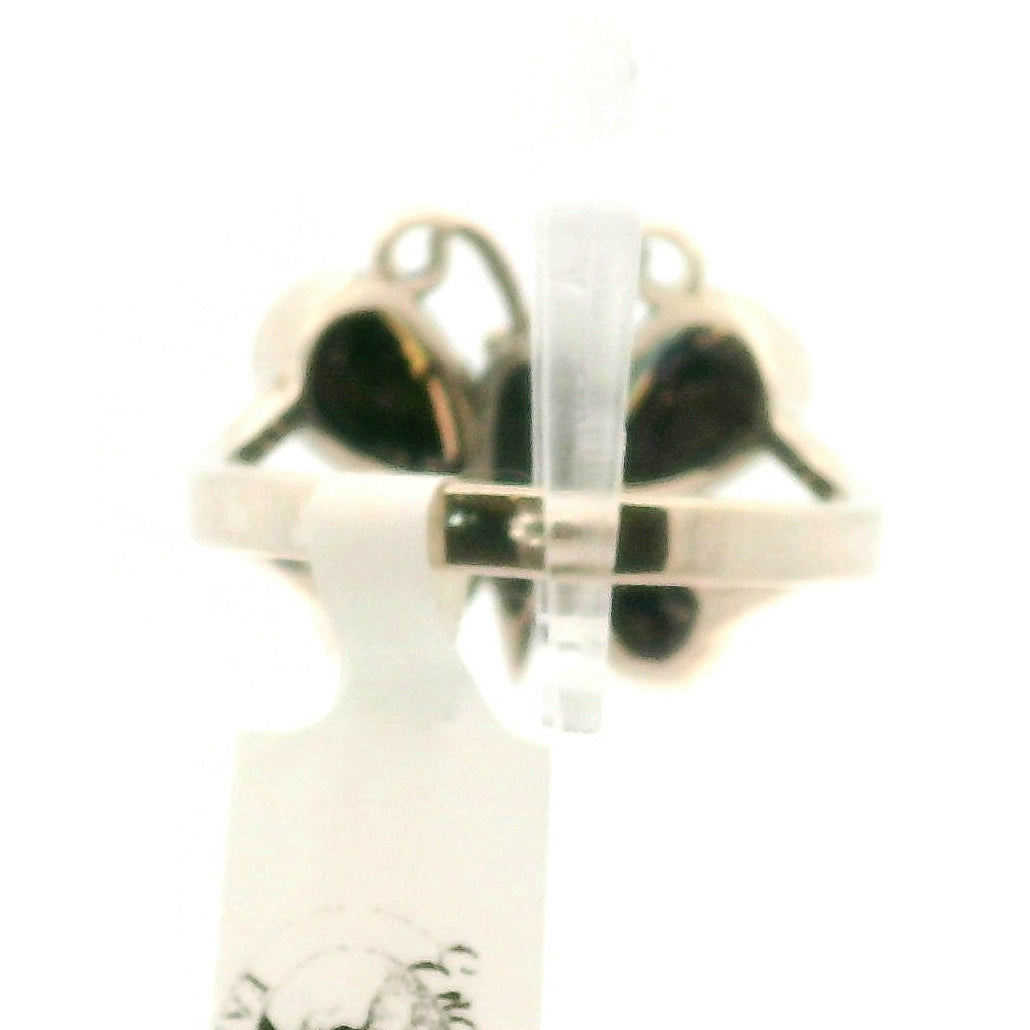 Blue Opal Butterfly Ring .925 Silver for Encouraging Surrender to the Divine Will