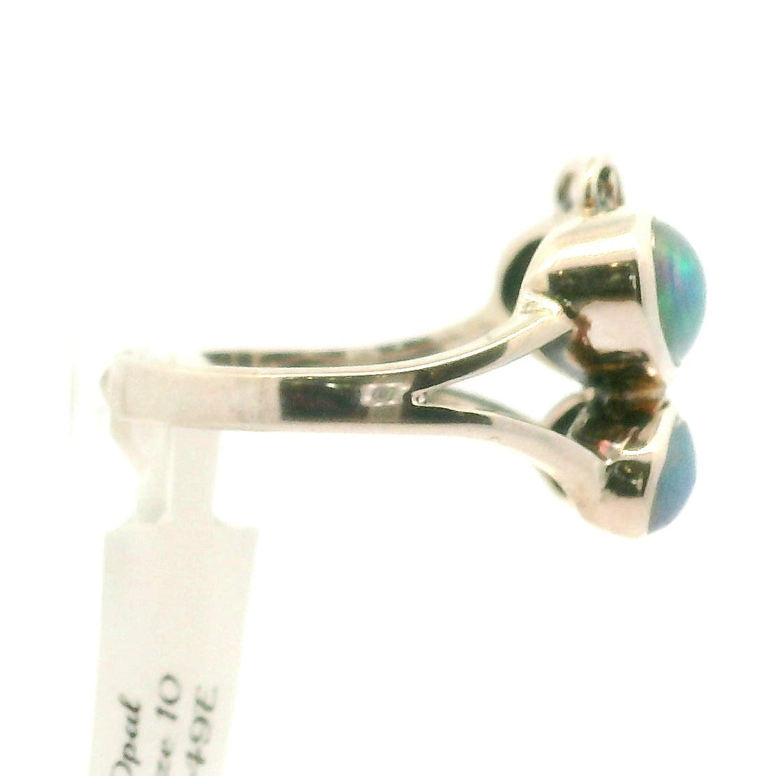 Blue Opal Butterfly Ring .925 Silver for Encouraging Surrender to the Divine Will