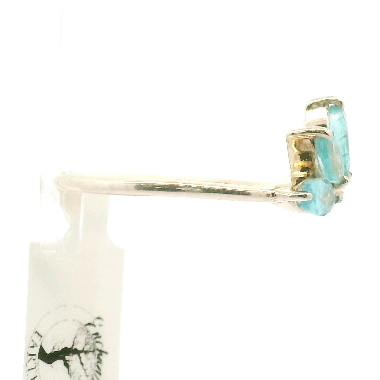 Blue Apatite Lotus Ring .925 Silver for Overall Health and Wellness