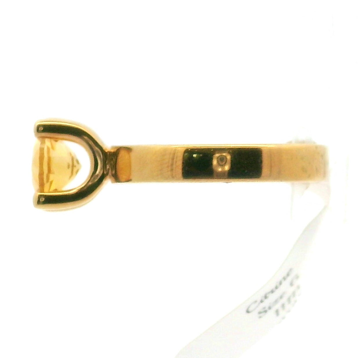 Citrine Ring .925 Silver with Gold Plating for Abundance, Good Luck and Positivity