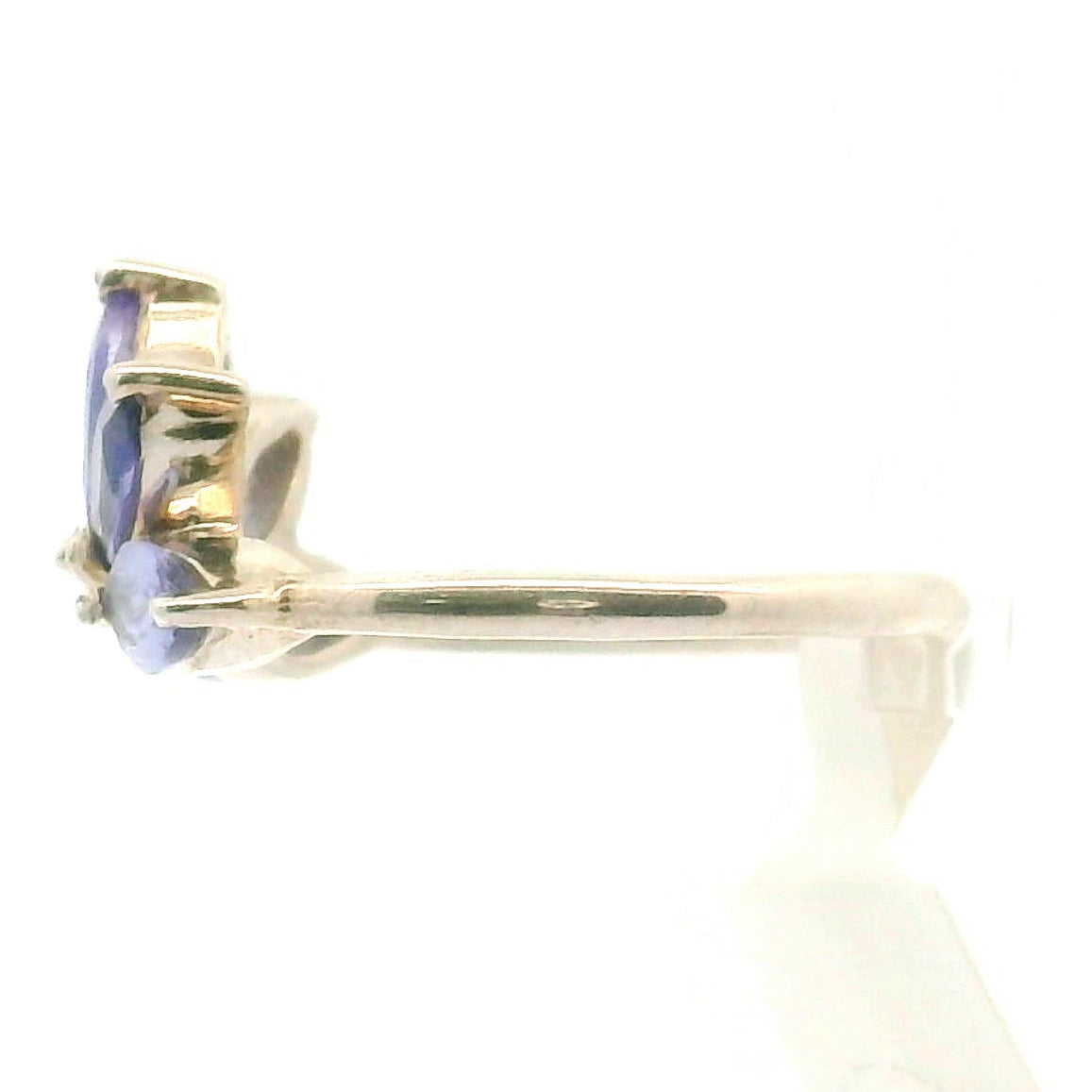 Tanzanite Lotus Ring .925 Silver  for Elevating your Consciousness