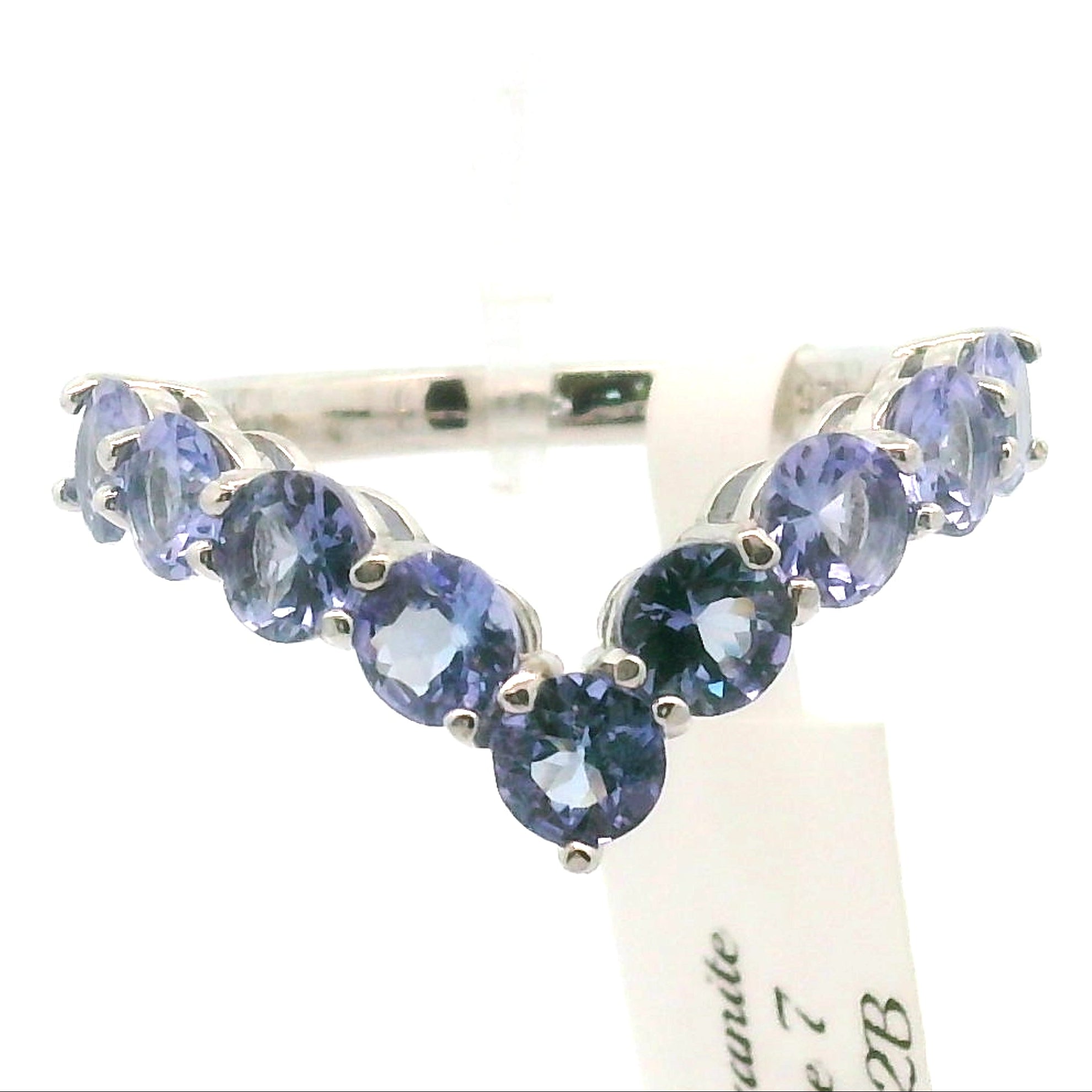 Tanzanite Stackable Ring .925 Silver for Elevating your Consciousness