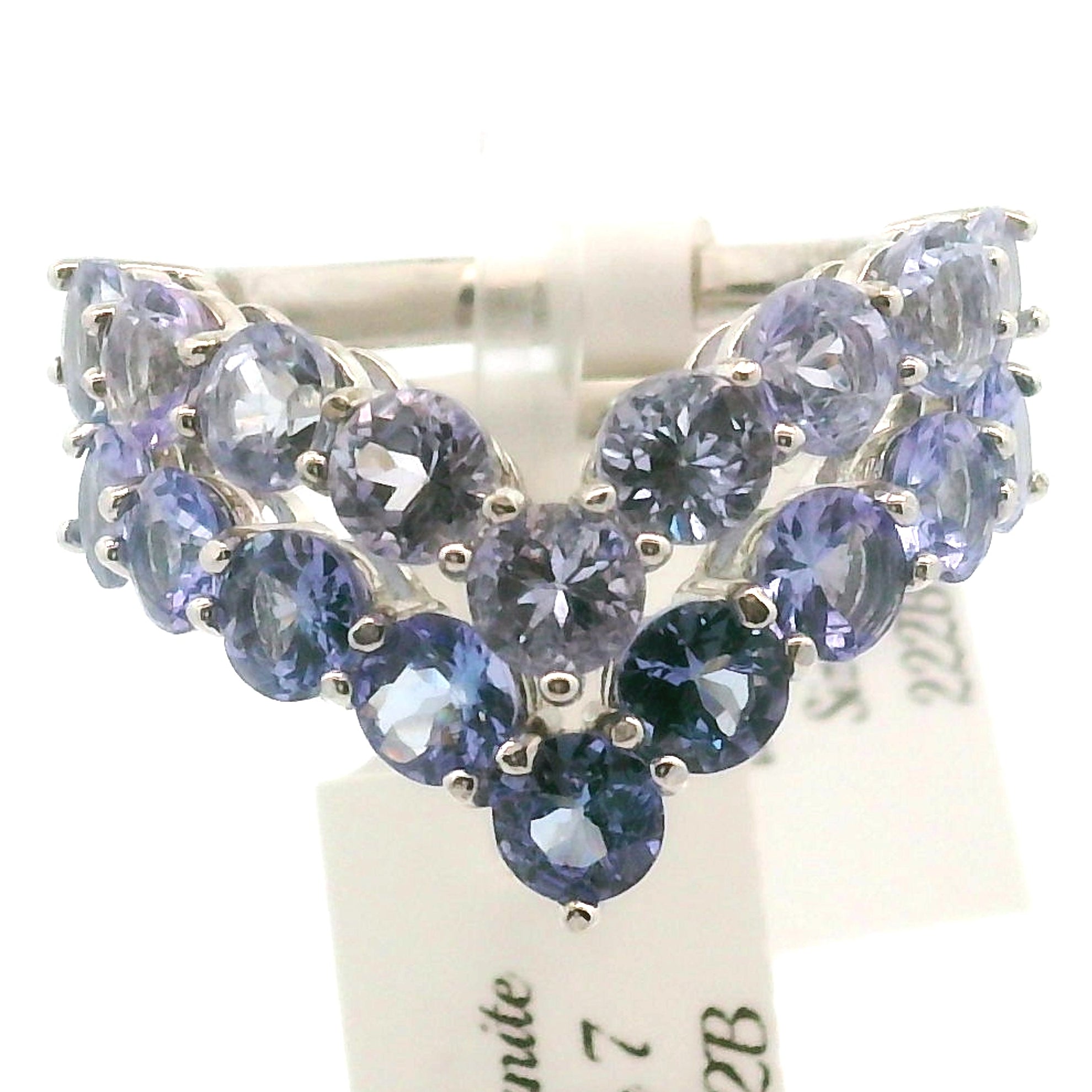Tanzanite Stackable Ring .925 Silver for Elevating your Consciousness