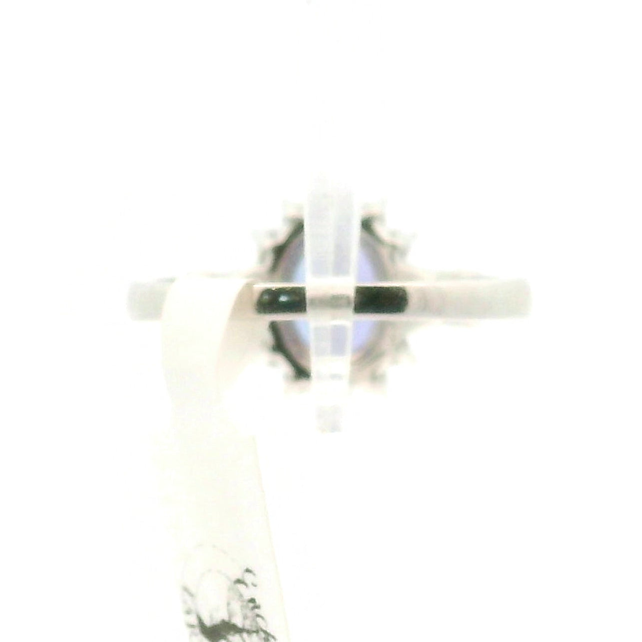 Tanzanite with Topaz Pavé Ring .925 Silver for Elevating your Consciousness