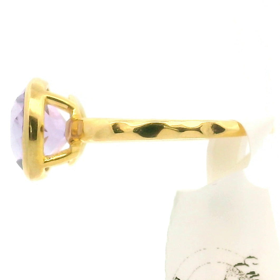 Amethyst Ring Gold Plated .925 Silver for Enhancing your Intuitive Gifts