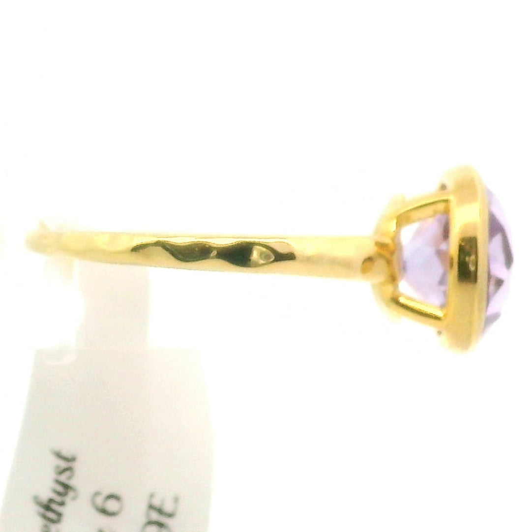 Amethyst Ring Gold Plated .925 Silver for Enhancing your Intuitive Gifts