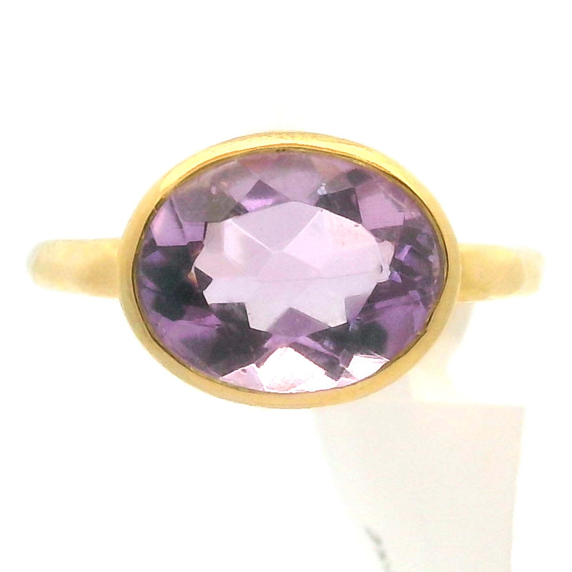 Amethyst Ring Gold Plated .925 Silver for Enhancing your Intuitive Gifts