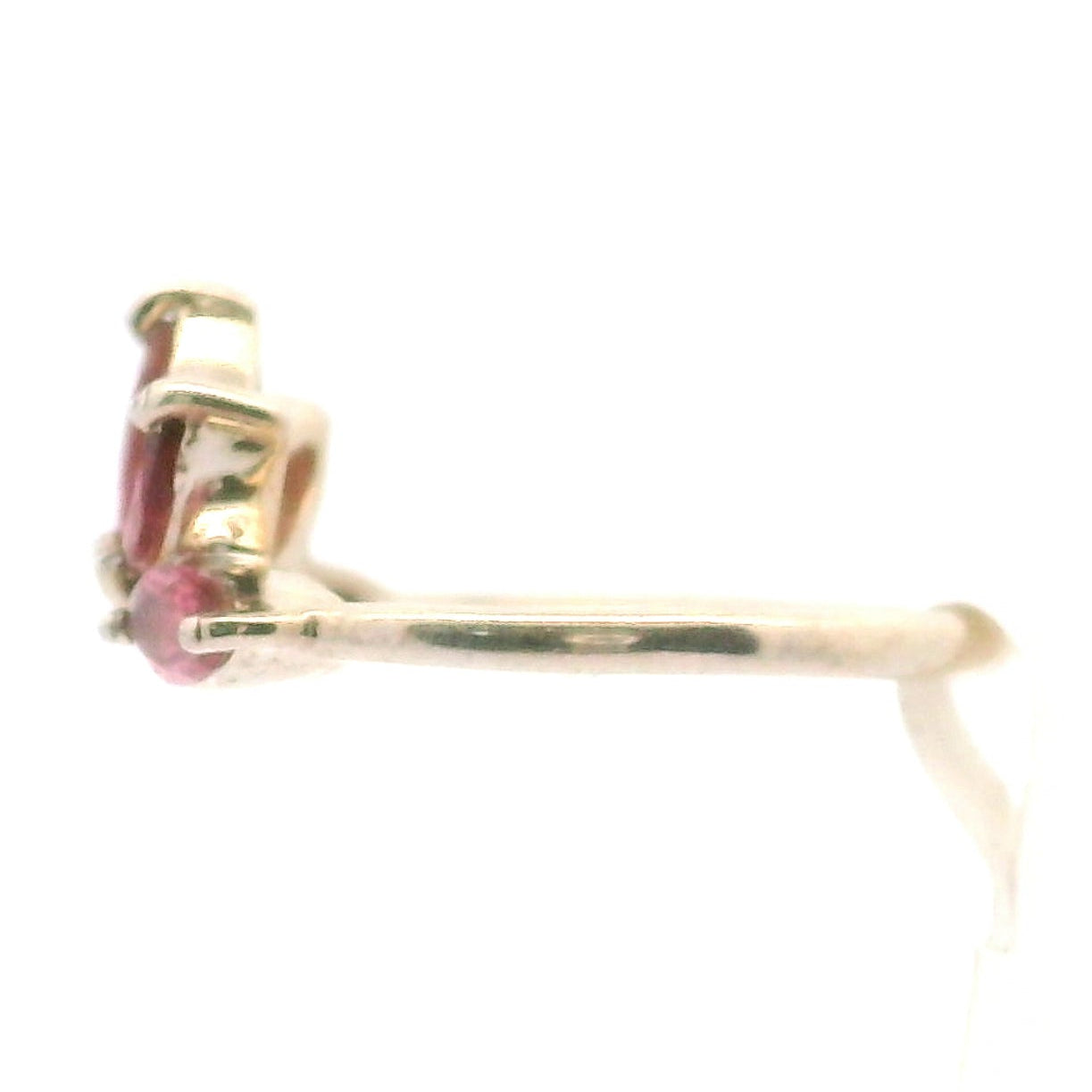 Pink Tourmaline Lotus Ring .925 Silver for Joy, Kindness and Love