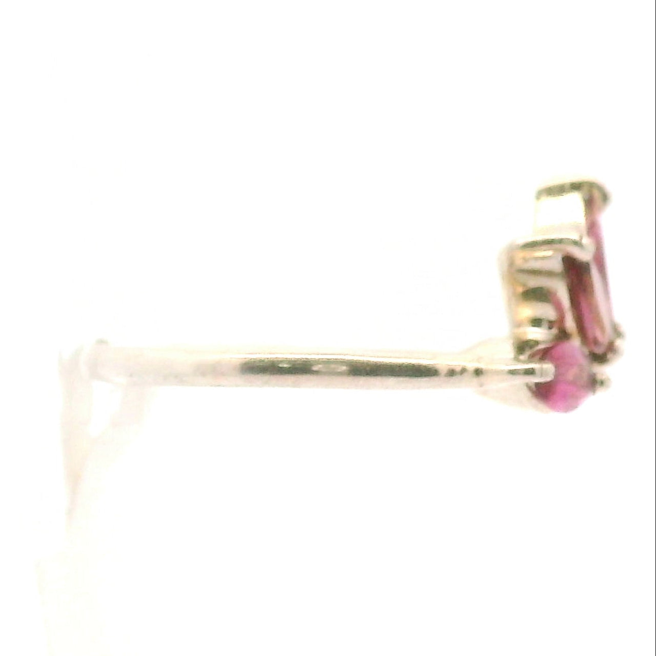 Pink Tourmaline Lotus Ring .925 Silver for Joy, Kindness and Love