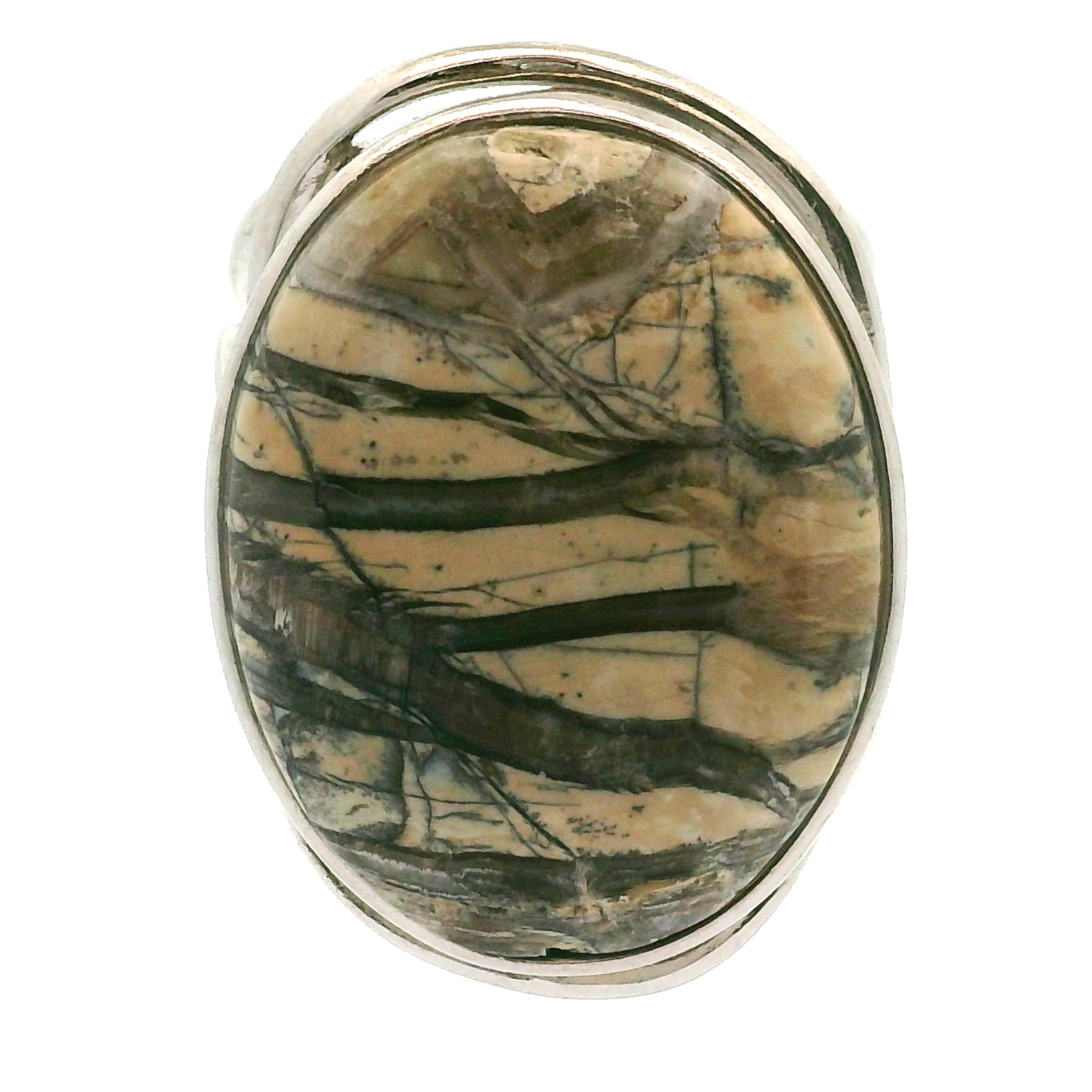 Arizona Pietersite Cuff Ring .925 Silver for Intuition, Transformation and Willpower
