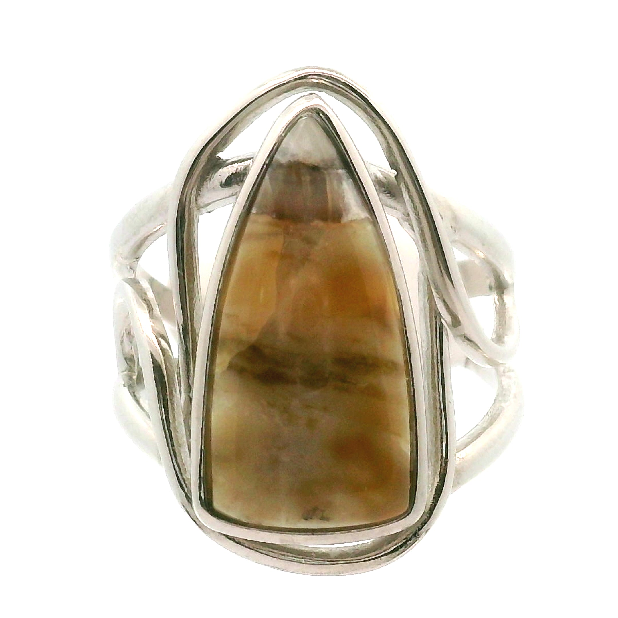 Arizona Pietersite Cuff Ring .925 Silver for Intuition, Transformation and Willpower