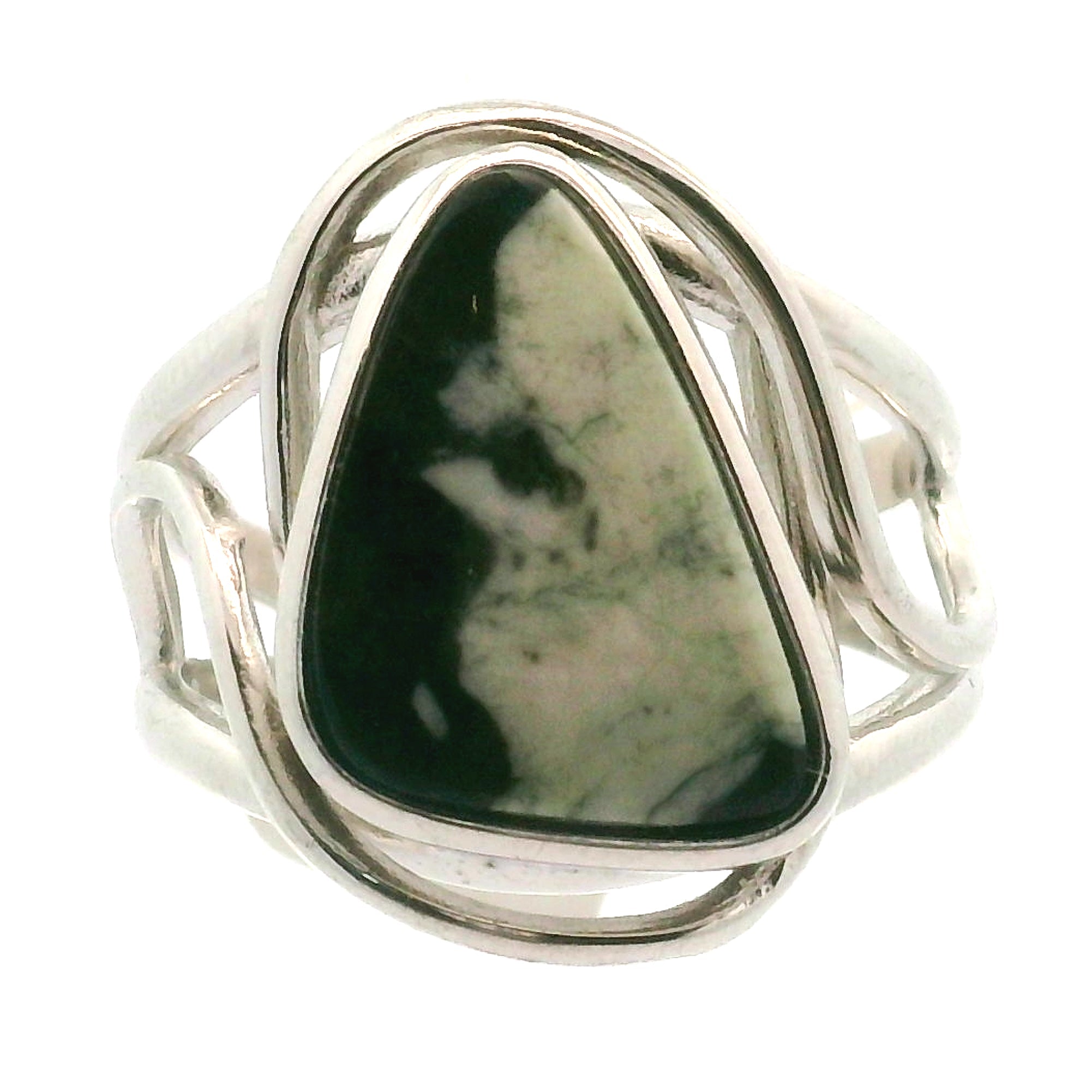 Writing Rock Cuff Ring 925 Silver for Creativity, Meditation and Sacred Writing