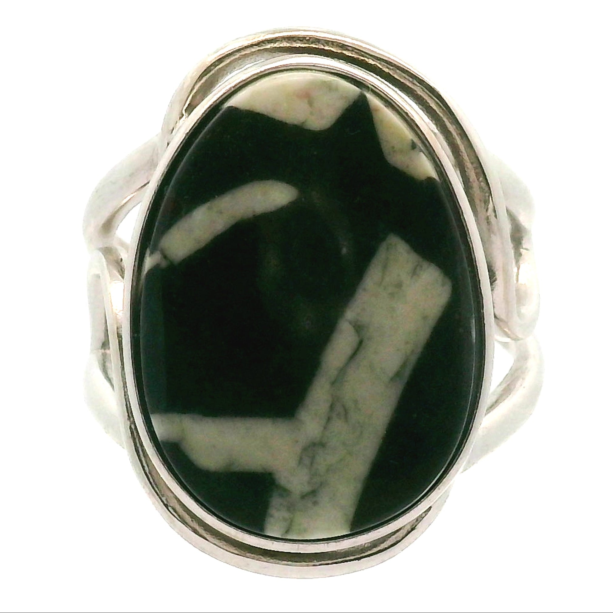 Writing Rock Cuff Ring 925 Silver for Creativity, Meditation and Sacred Writing