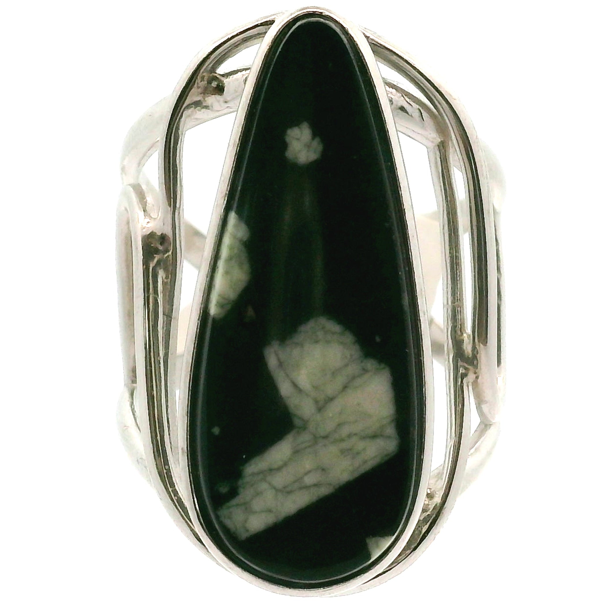 Writing Rock Cuff Ring 925 Silver for Creativity, Meditation and Sacred Writing