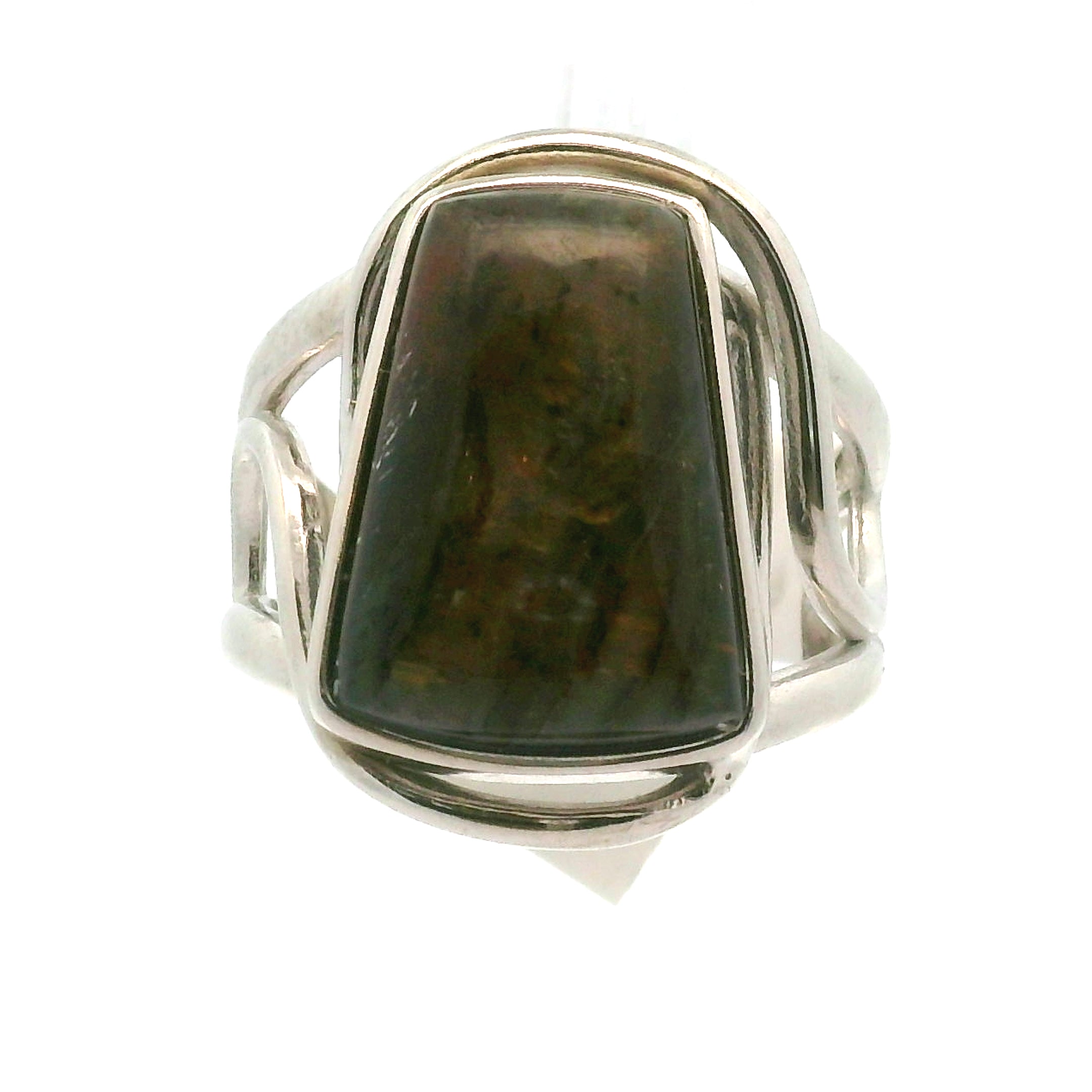 Arizona Pietersite Cuff Ring .925 Silver for Intuition, Transformation and Willpower