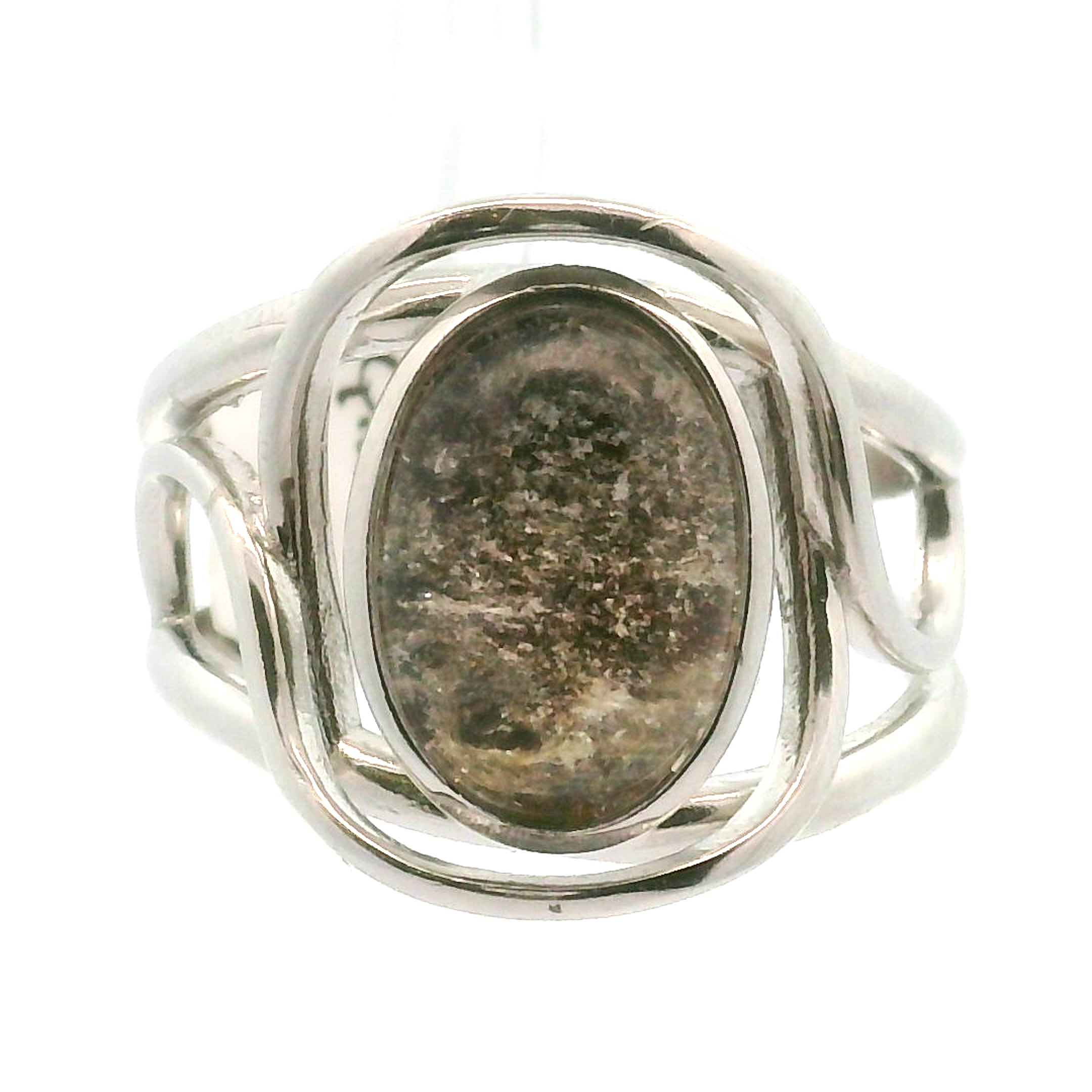 Garden Quartz Adjustable Finger Cuff Ring .925 Sterling Silver for Insight, Meditation & Shamanic Journey