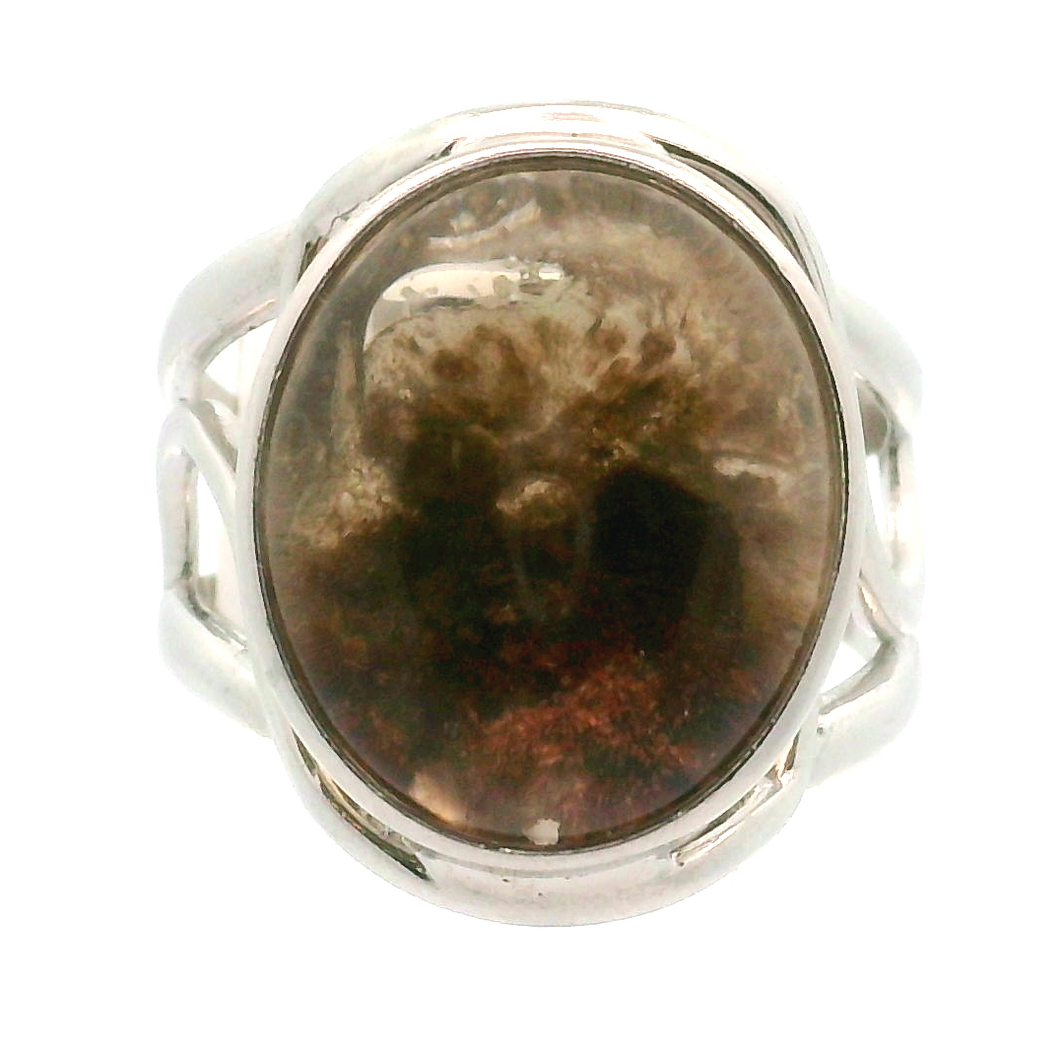Garden Quartz Adjustable Finger Cuff Ring .925 Sterling Silver for Insight, Meditation & Shamanic Journey