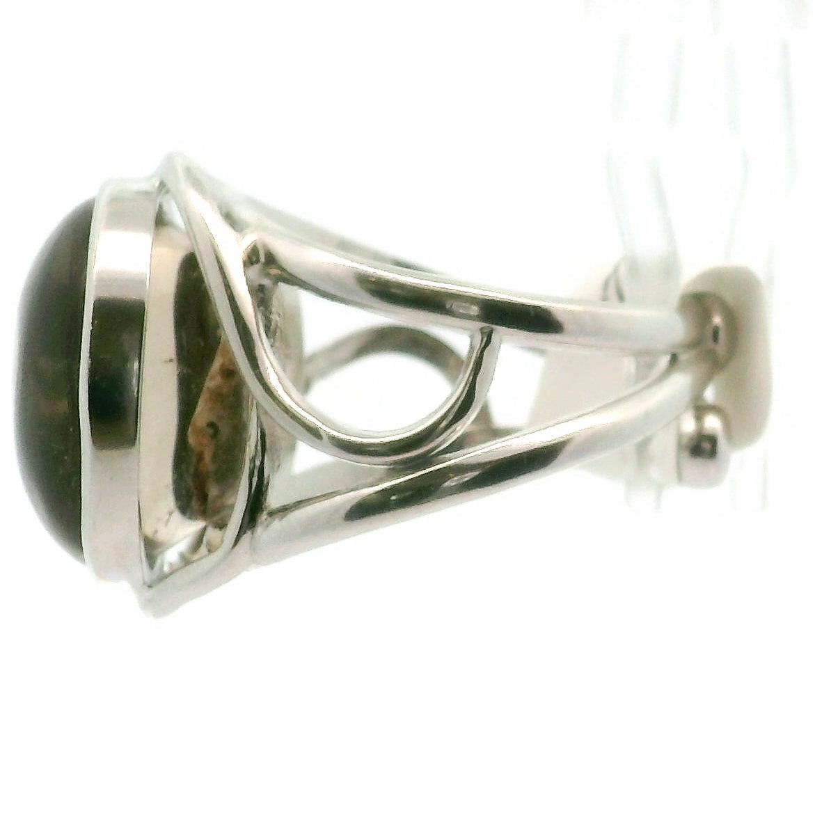 Garden Quartz Adjustable Finger Cuff Ring .925 Sterling Silver for Insight, Meditation & Shamanic Journey