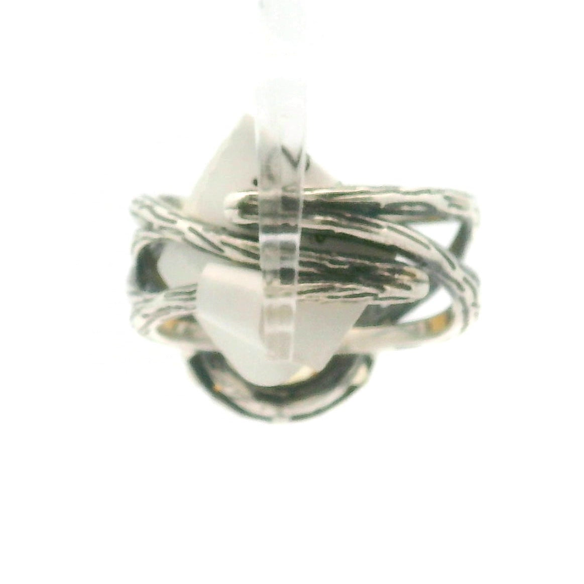 Citrine Pavé Bad Witch Cuff Ring .925 Silver for Vitality and Manifesting Abundance