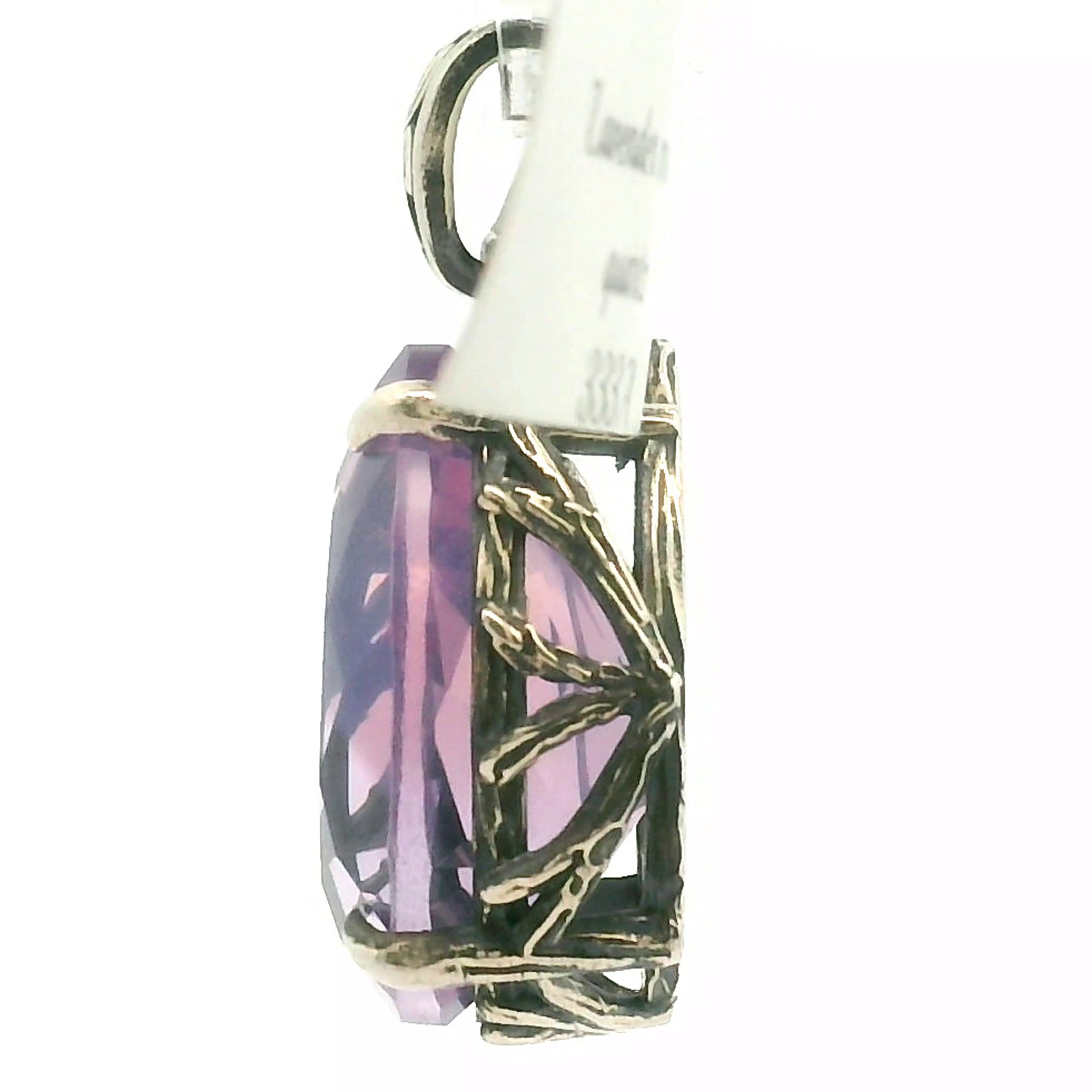 Lavender Moon Quartz Bad Witch Pendant .925 Silver for Angelic Wisdom, Harmony and Healthy Relationships