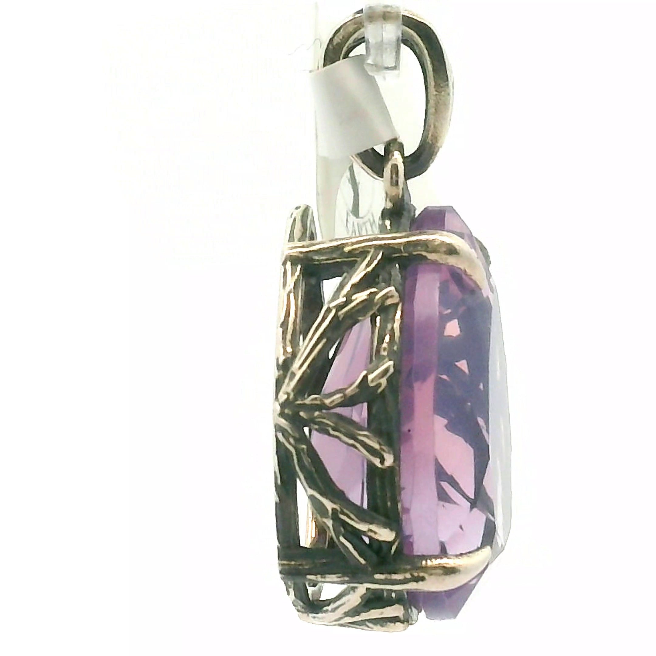 Lavender Moon Quartz Bad Witch Pendant .925 Silver for Angelic Wisdom, Harmony and Healthy Relationships