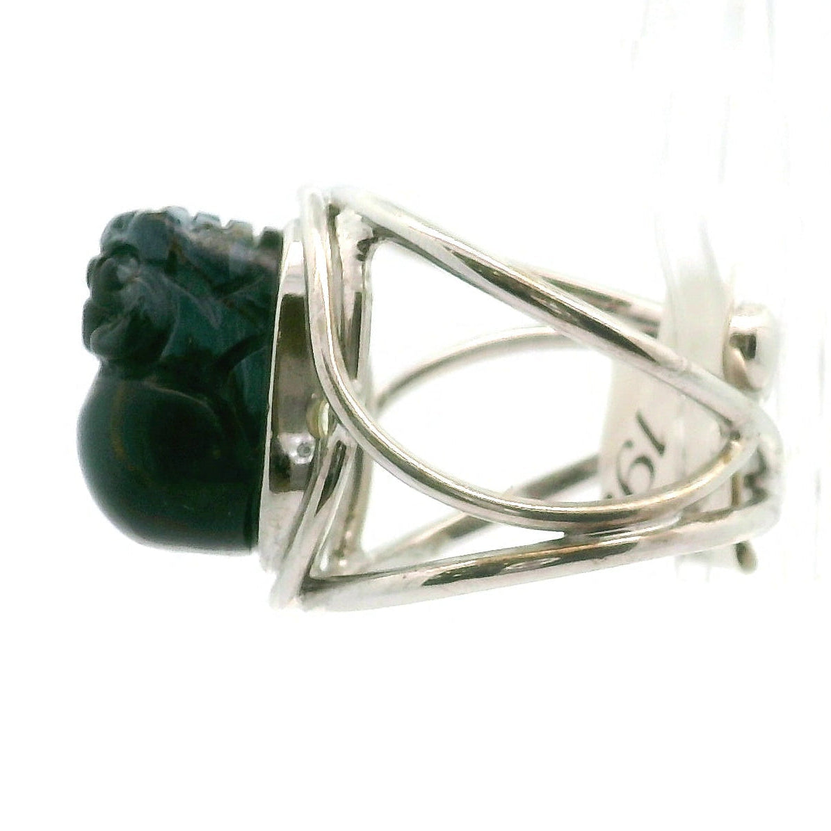 Pietersite Pixiu Cuff Ring .925 Silver for Intuition, Transformation and Willpower