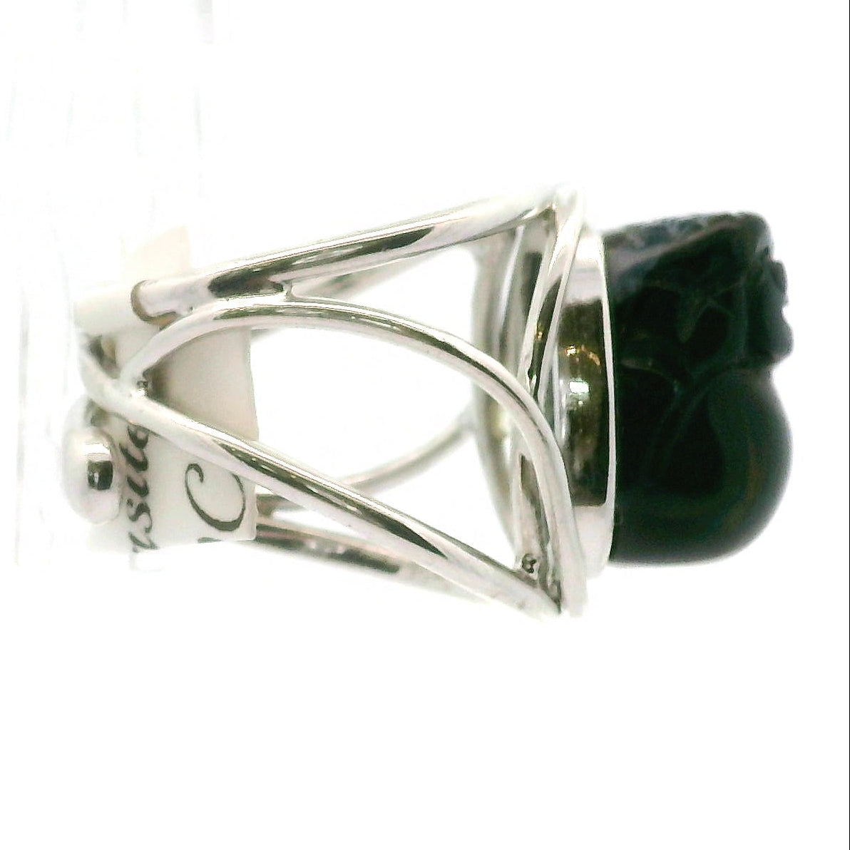 Pietersite Pixiu Cuff Ring .925 Silver for Intuition, Transformation and Willpower