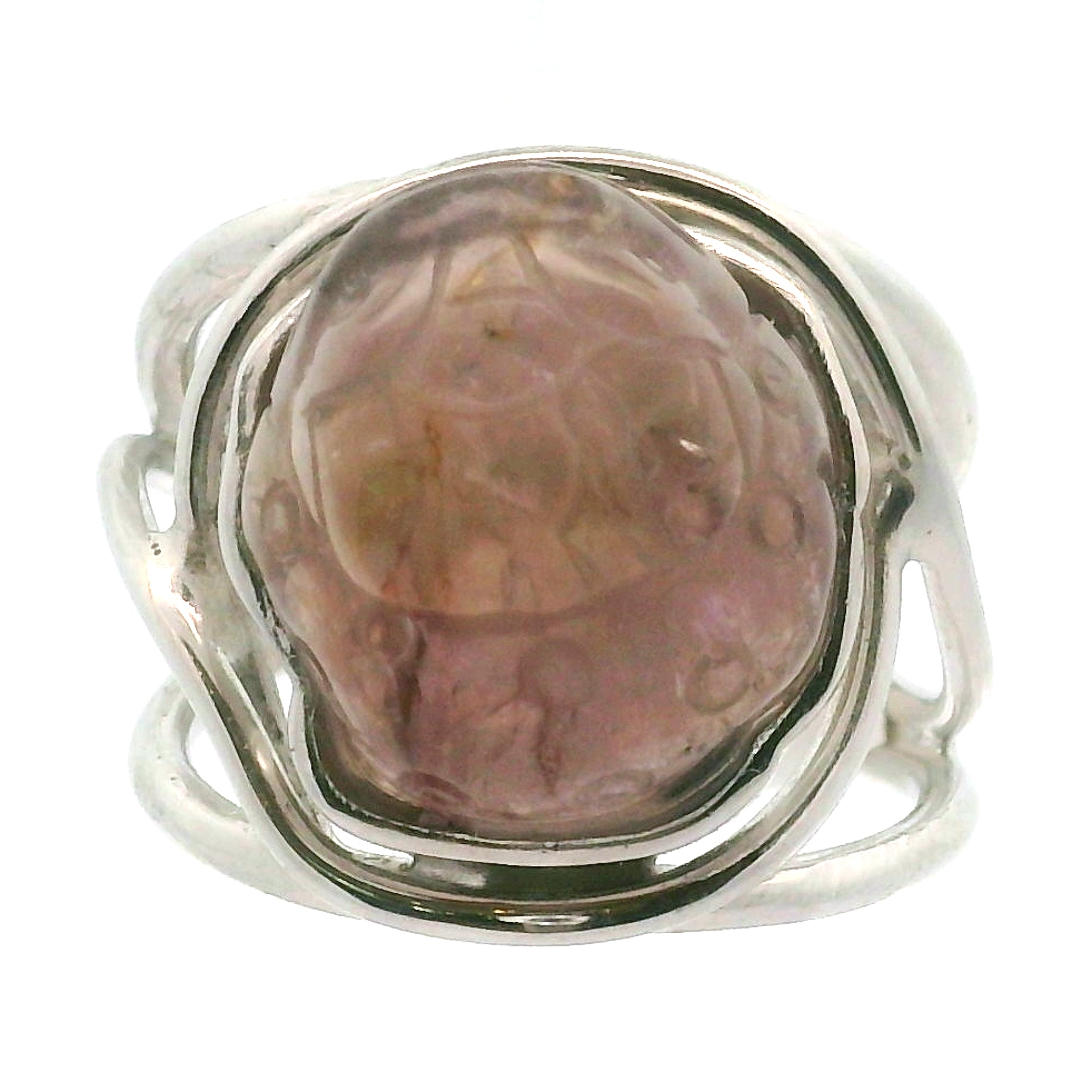 Super 7 Money Toad Cuff Ring .925 Silver for Awakening your Gifts and Creating your Dream Life