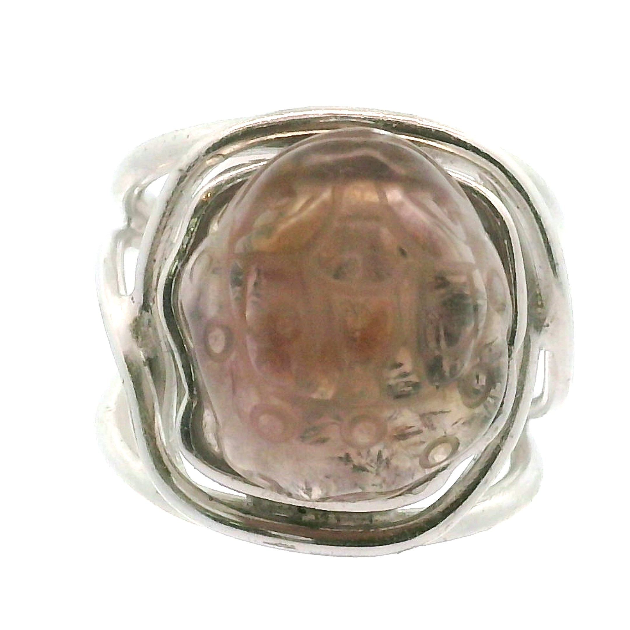 Super 7 Money Toad Cuff Ring .925 Silver for Awakening your Gifts and Creating your Dream Life