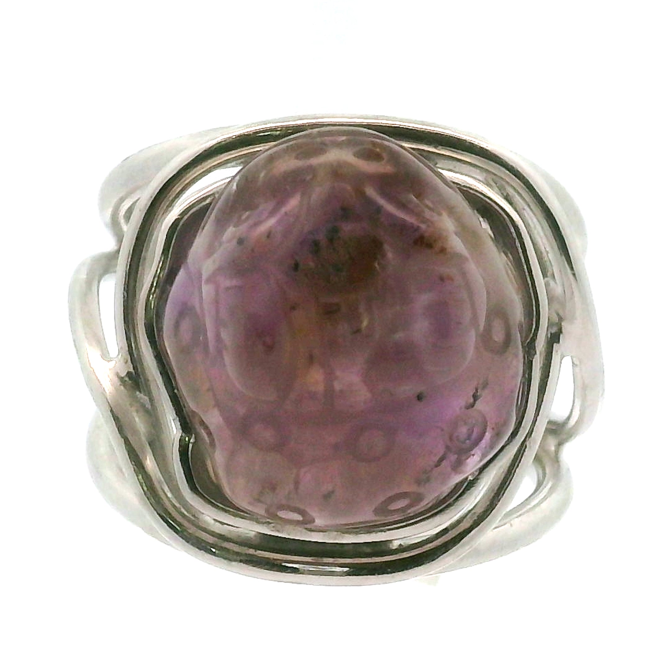 Super 7 Money Toad Cuff Ring .925 Silver for Awakening your Gifts and Creating your Dream Life