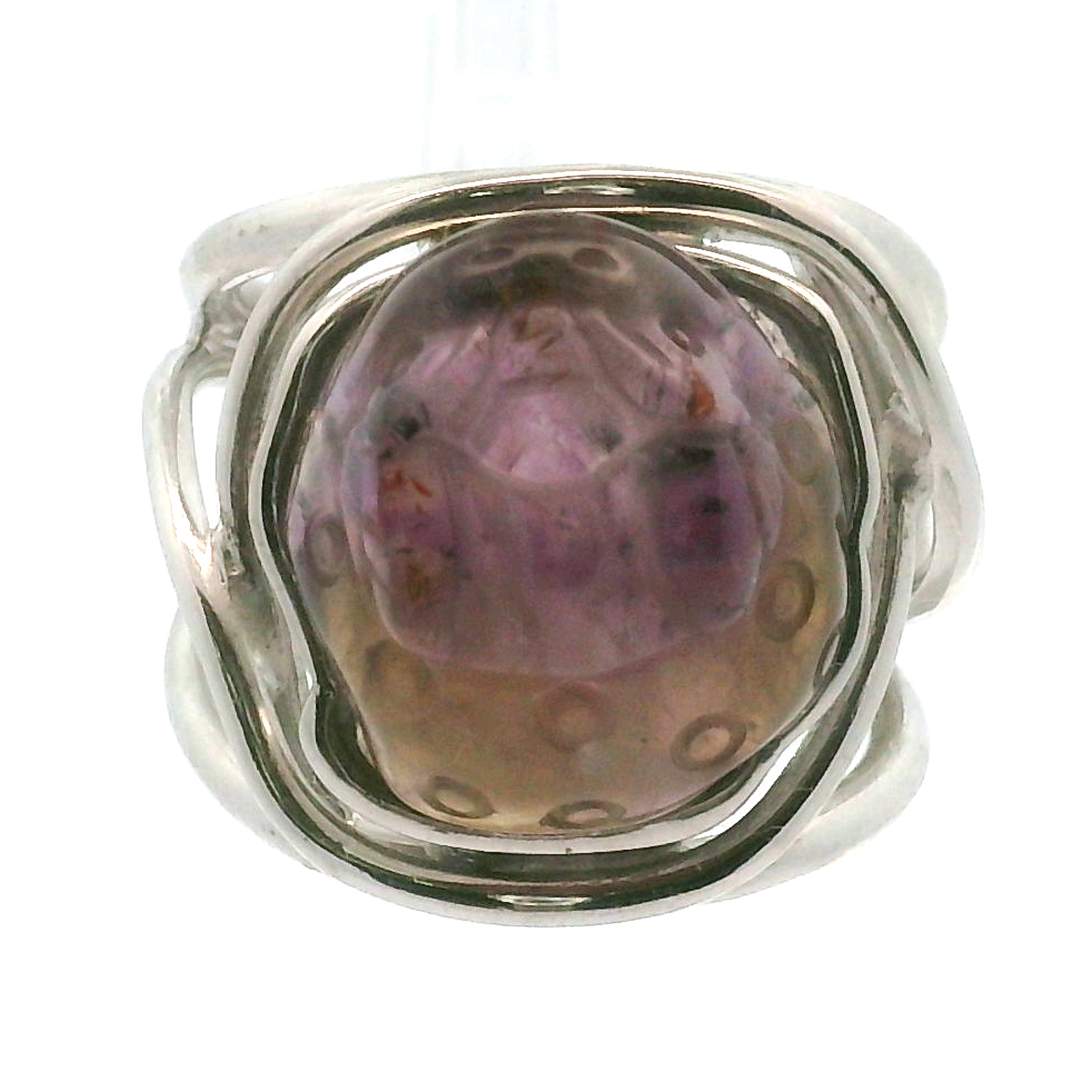 Super 7 Money Toad Cuff Ring .925 Silver for Awakening your Gifts and Creating your Dream Life