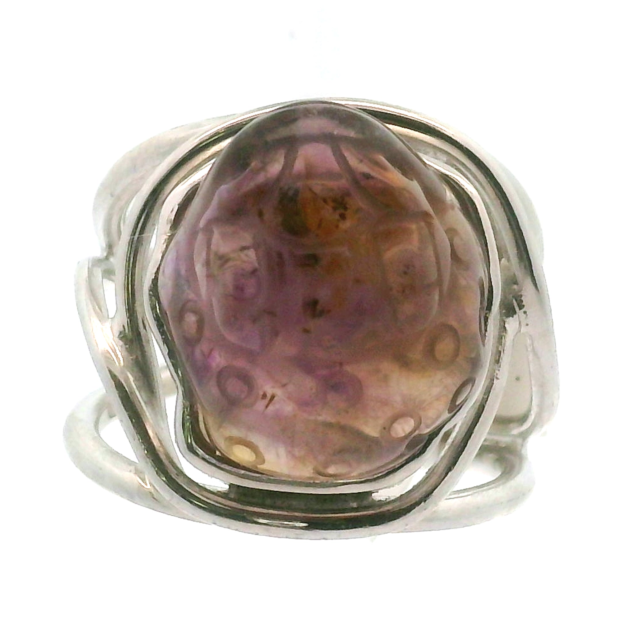 Super 7 Money Toad Cuff Ring .925 Silver for Awakening your Gifts and Creating your Dream Life