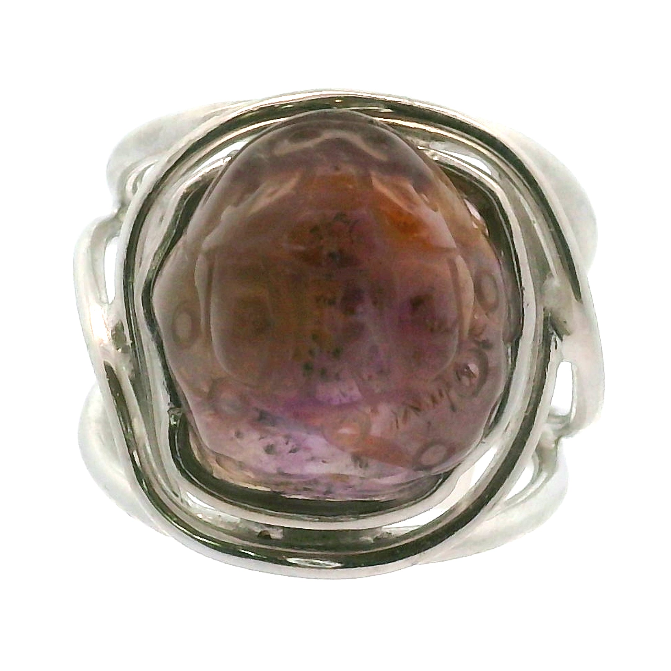 Super 7 Money Toad Cuff Ring .925 Silver for Awakening your Gifts and Creating your Dream Life