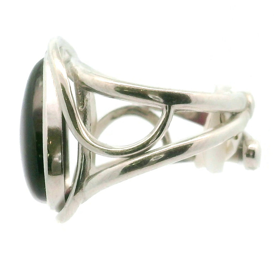 Rhodolite Garnet Cuff Ring .925 Silver for Connection with Angels and Spirit Guides