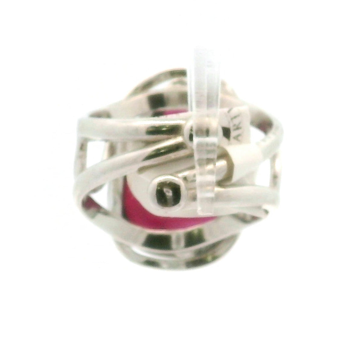 Rhodolite Garnet Cuff Ring .925 Silver for Connection with Angels and Spirit Guides