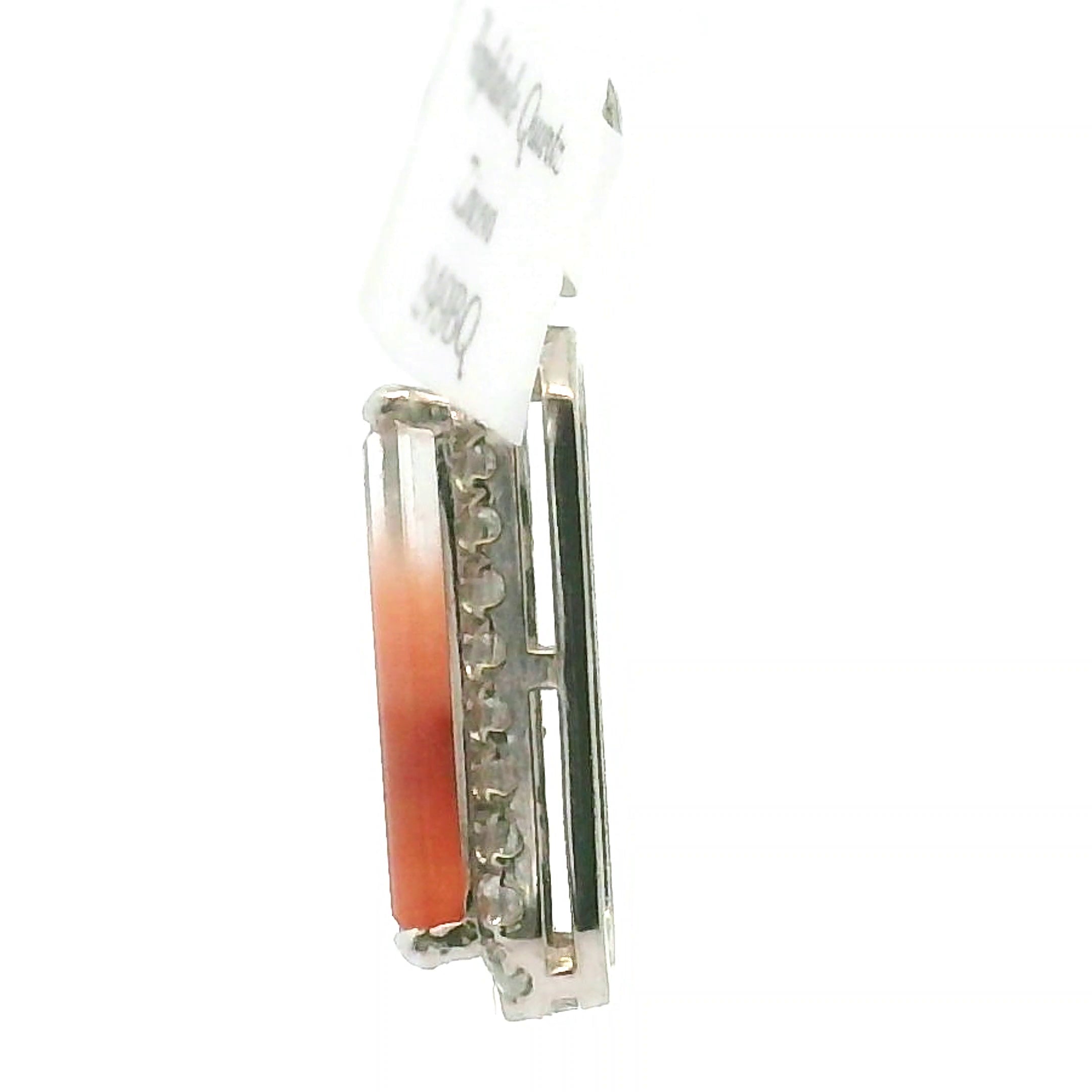 Amphibole Quartz with Zircon Pavé Pendant .925 Sterling Silver for Connection with Angels and Protection