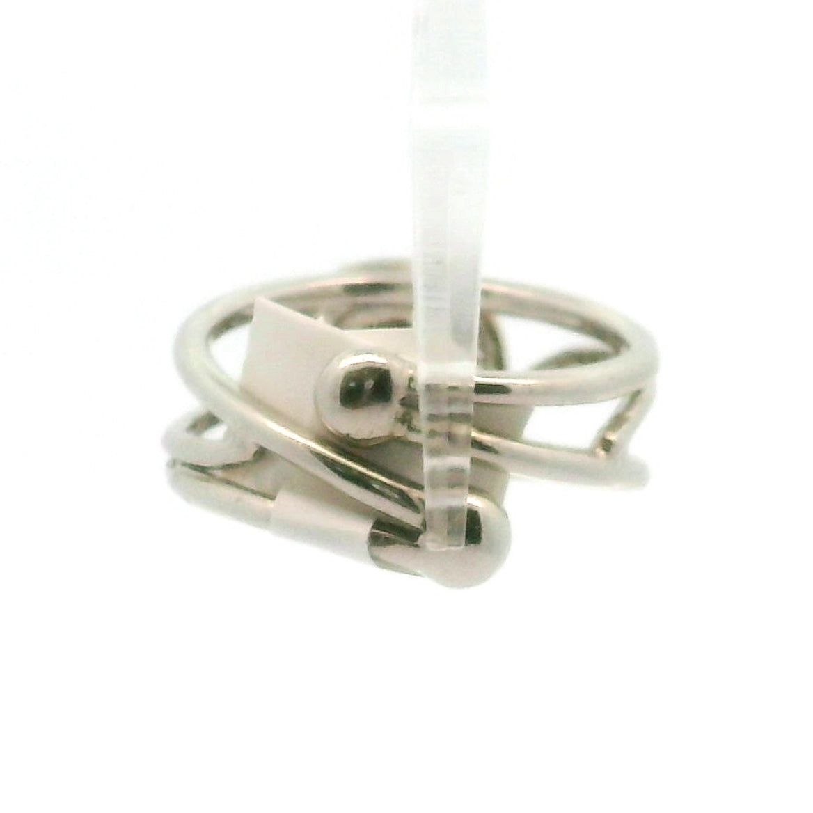 Hematite Quartz Cuff Ring .925 Sterling Silver for Grounding, Manifestation and Balance