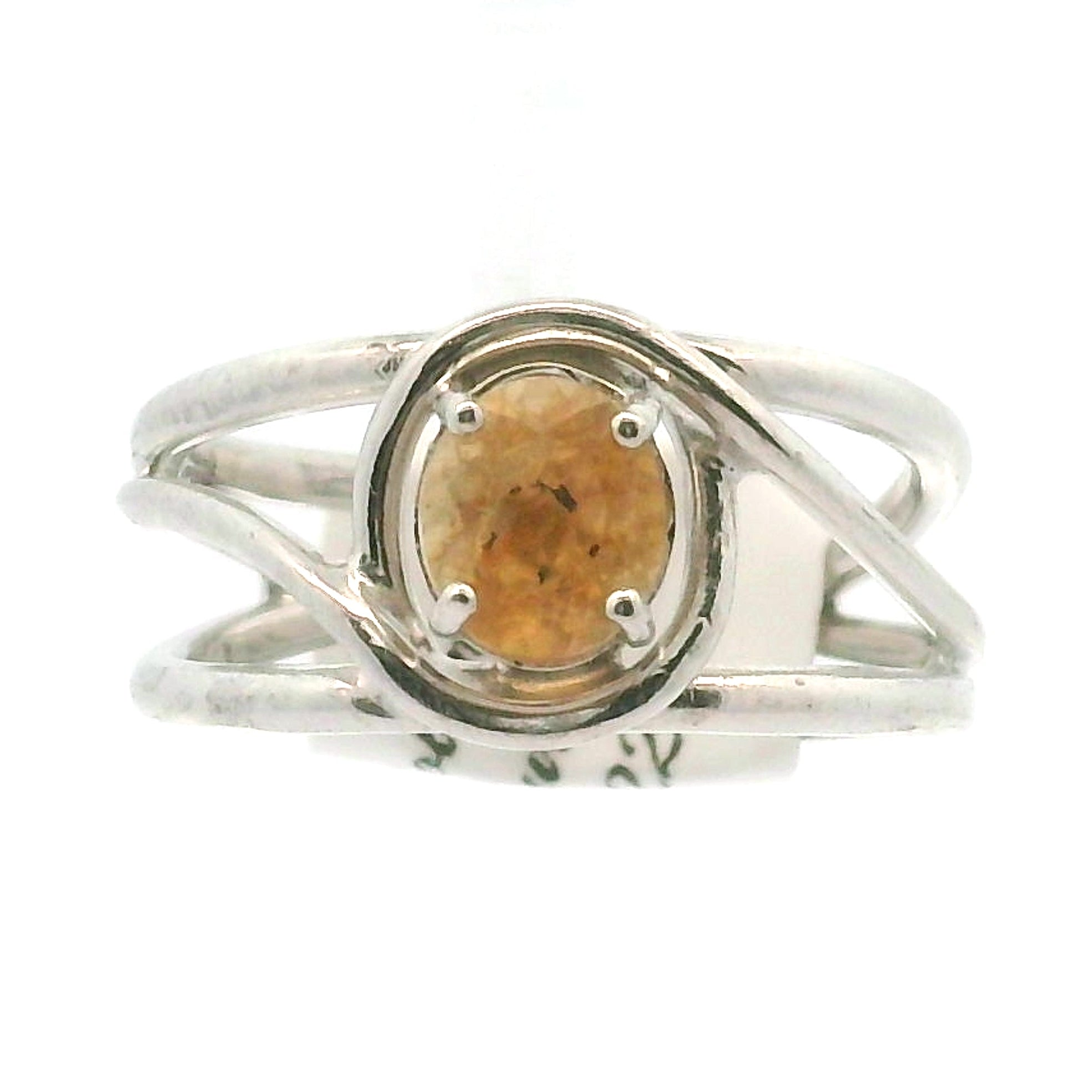 Dolomite Cuff Ring 925 Silver for Chakra Alignment and Energy Cleansing