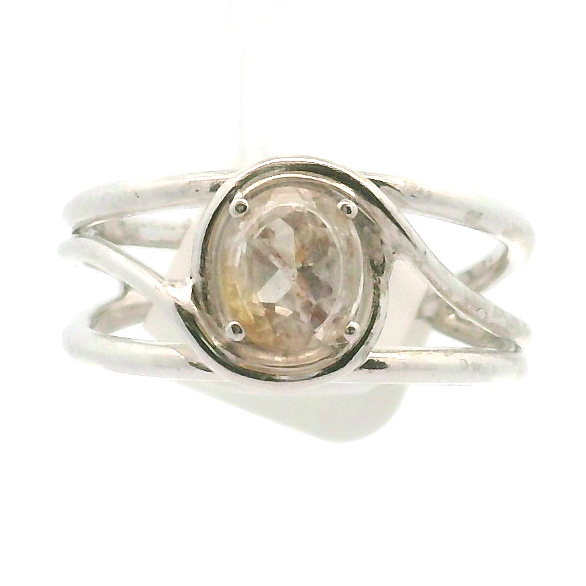 Dolomite Cuff Ring 925 Silver for Chakra Alignment and Energy Cleansing