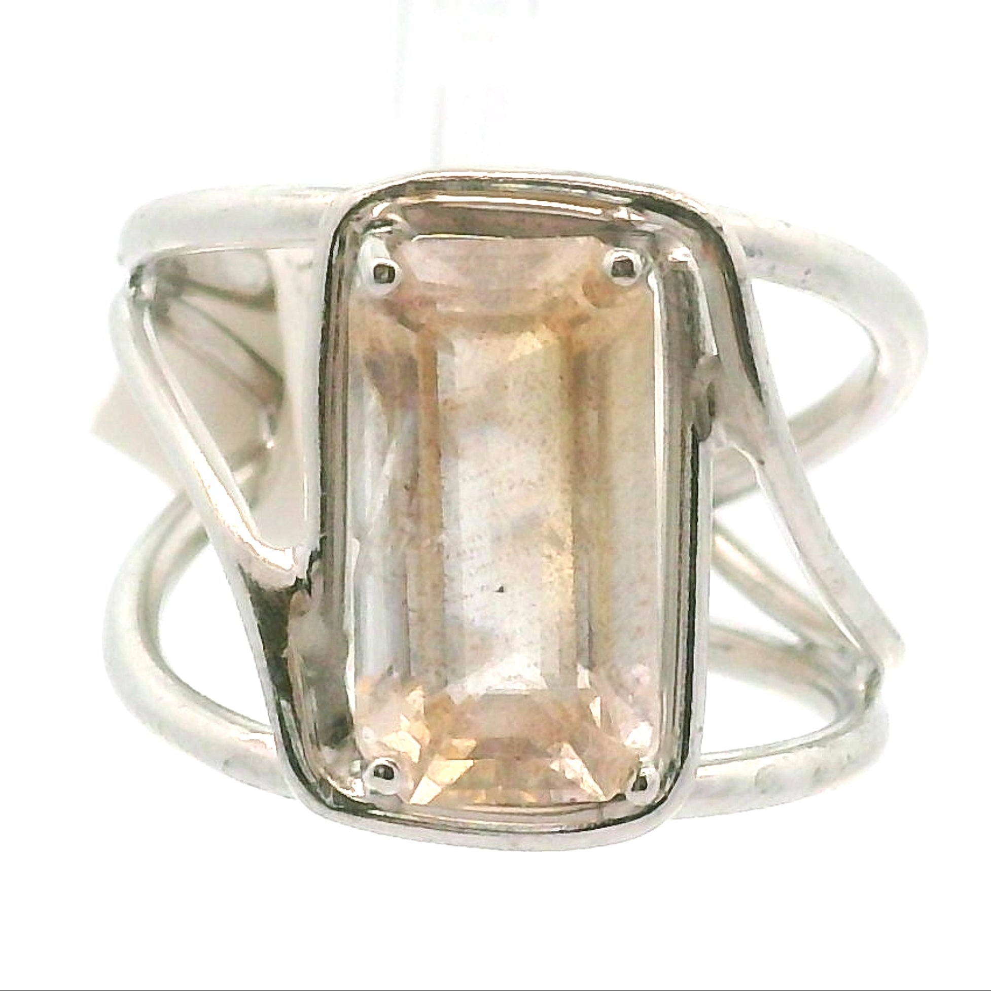 Dolomite Cuff Ring 925 Silver for Chakra Alignment and Energy Cleansing