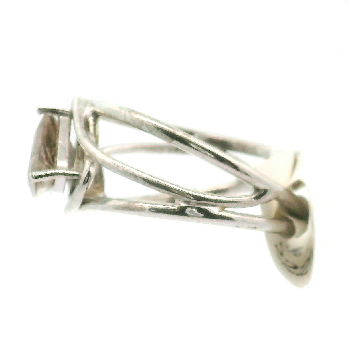 Pink Fire Covellite in Quartz Cuff Ring .925 Silver for Spiritual Evolution and Energy Flow