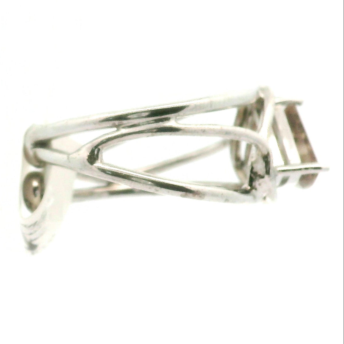 Pink Fire Covellite in Quartz Cuff Ring .925 Silver for Spiritual Evolution and Energy Flow