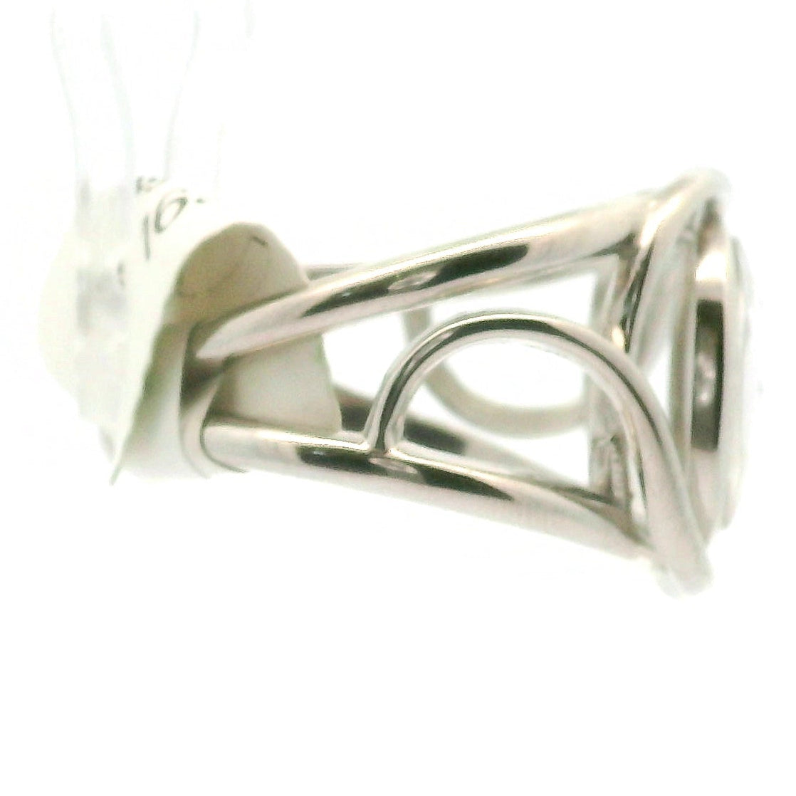 Hyalite Opal Cuff Ring 925 Silver for Emotional Healing, Inner Peace and Intuition