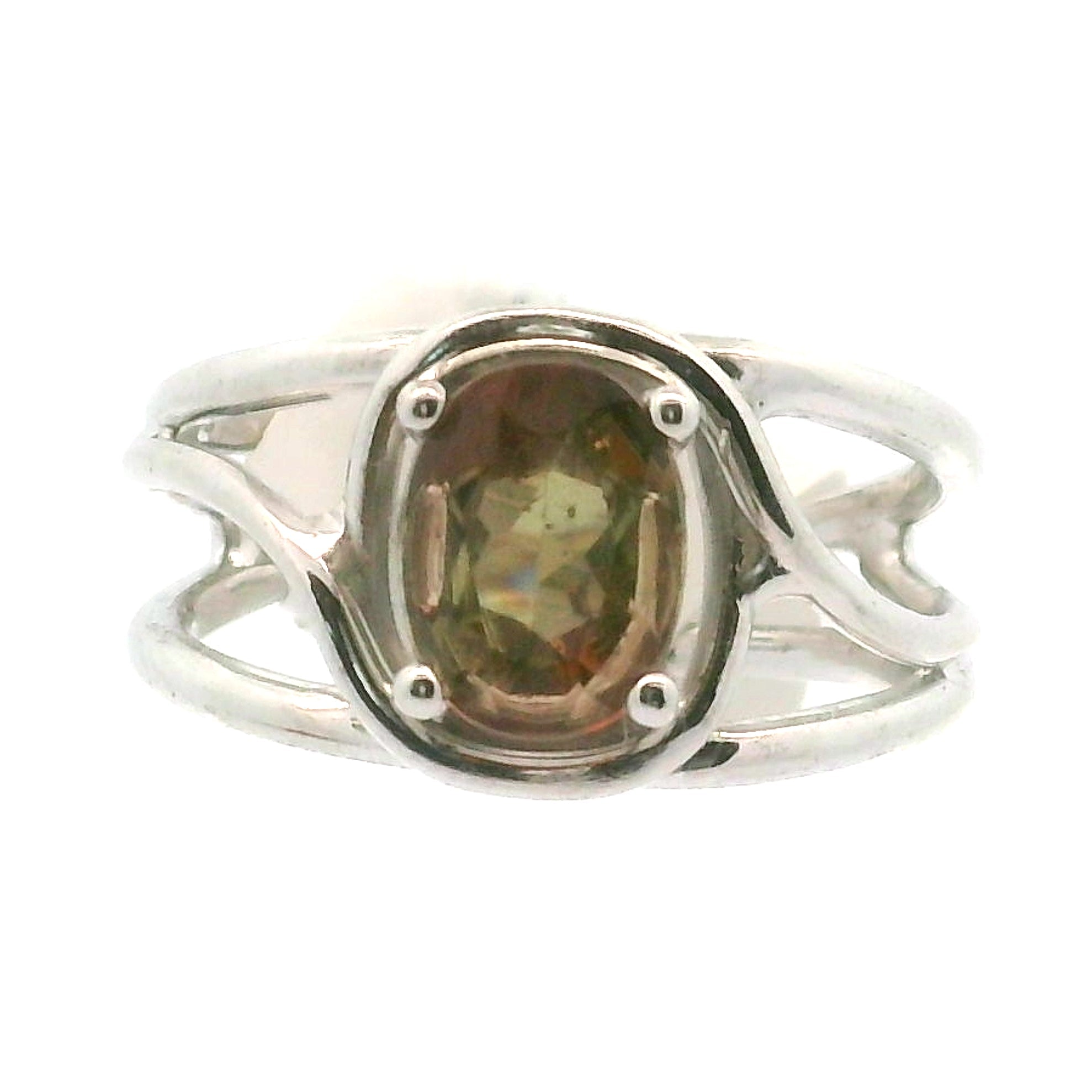 Andalusite Midi Cuff Ring 925 Silver for Divine Connection, Harmony & Spiritual Awareness