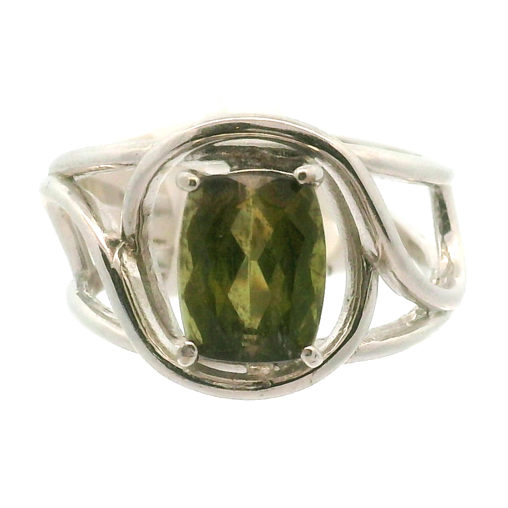 Andalusite Cuff Ring 925 Silver for Divine Connection, Harmony & Spiritual Awareness